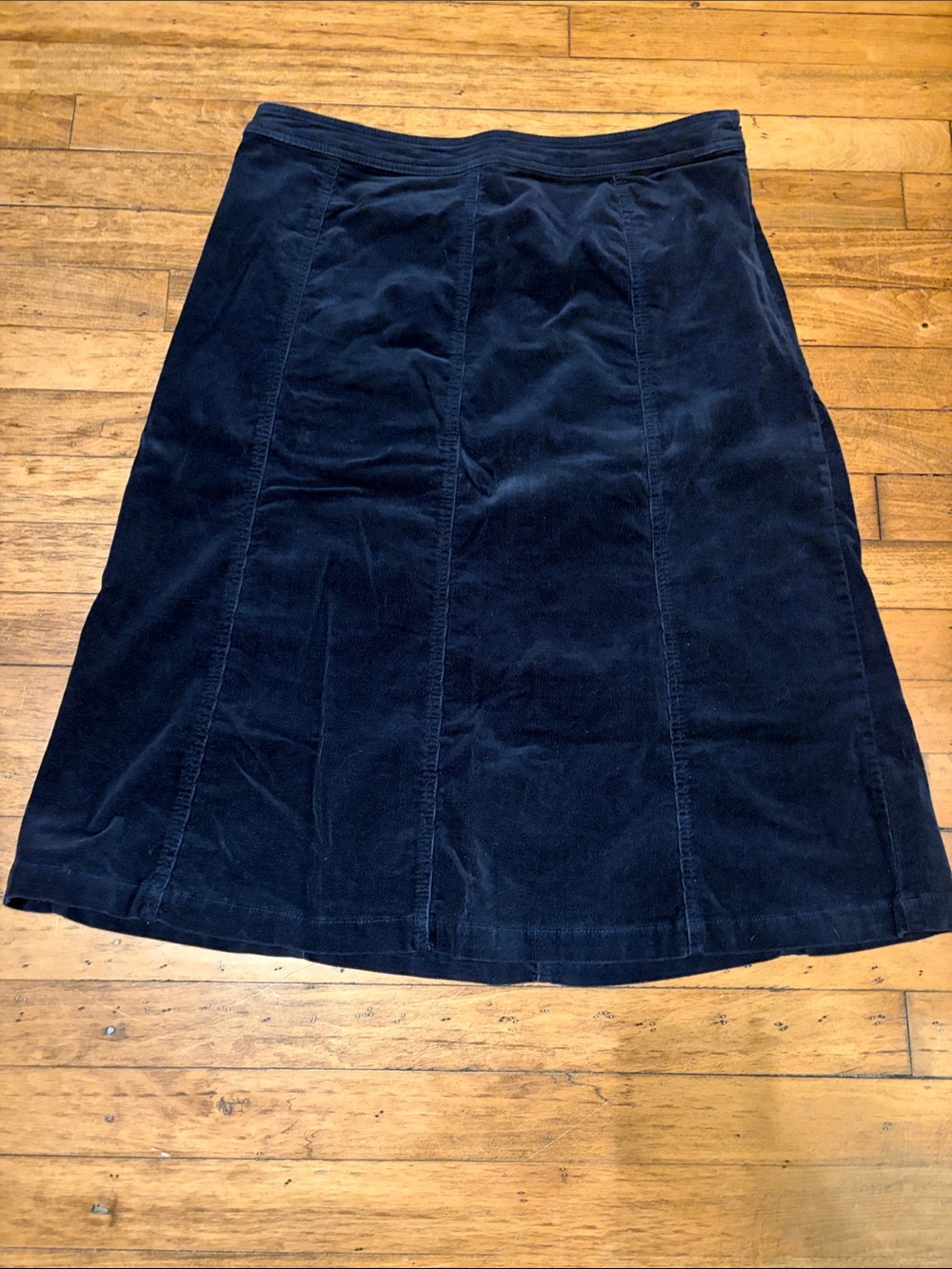 croft & barrow Navy A-Line Corduroy Skirt